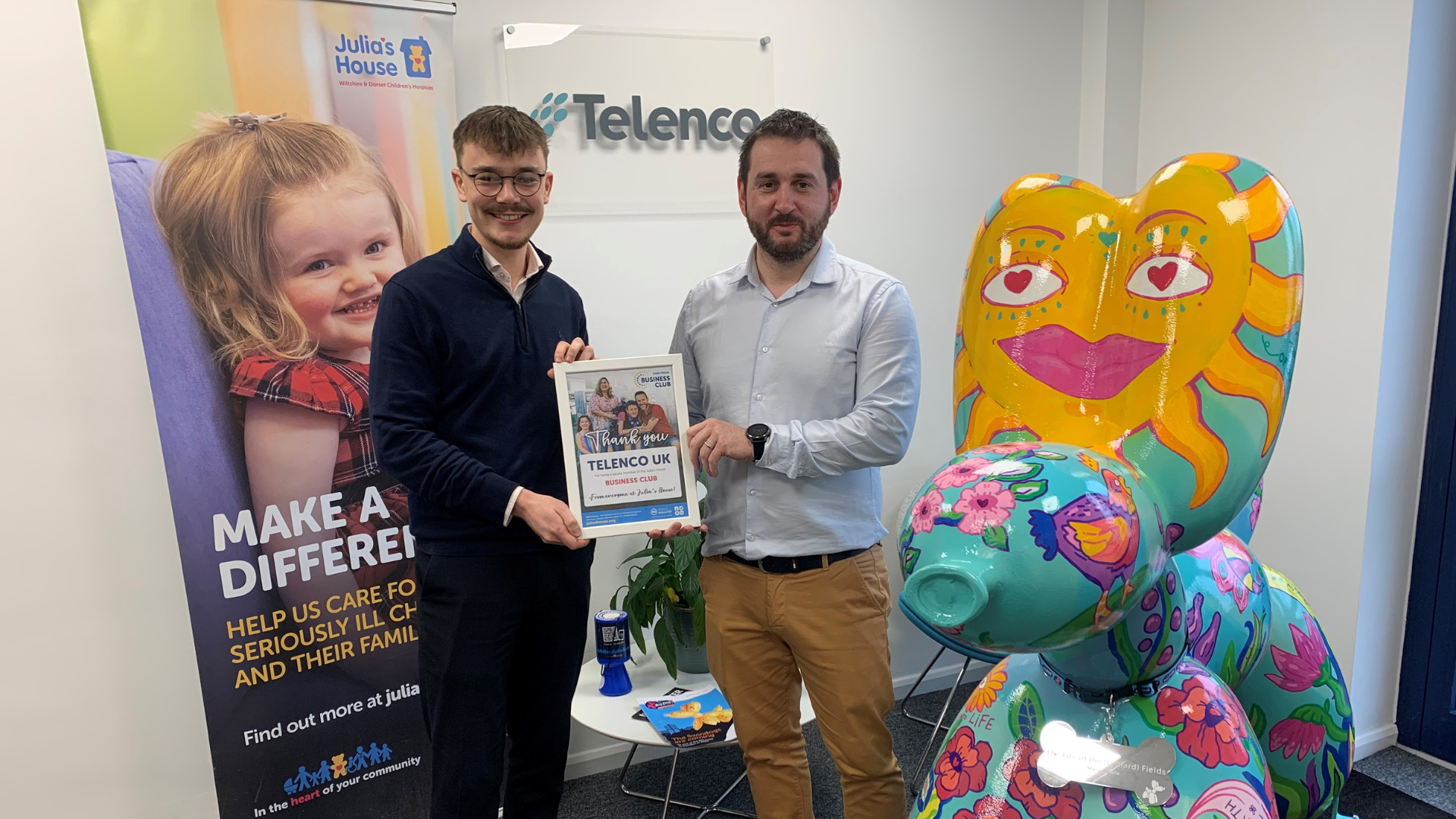 Telenco UK Continues Support of Julia's House Children Hospice.