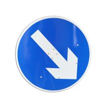 Keep Left/Right 750mm Cone Sign Reversible