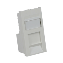 Excel Cat6 (UTP) Unscreened Low Profile RJ45 Euro Module - White