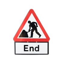 Men At Work Cone Sign 750mm with END Plate