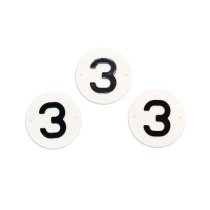 Pole Plastic Numbers '3' - Bag of 100