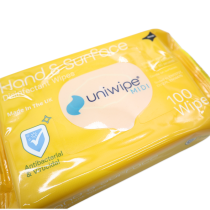 Wipes Antibacterial Hand & Surface - Pack of 100