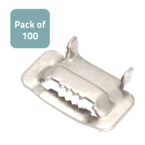 Telenco Stainless Steel Banding Clips - Pack of 100