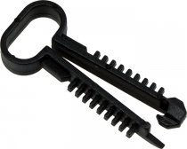 Plastic clip wall plug TED Black/200 units - available in different diameters