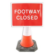 Cone Sign 600 x 450mm Footway Closed