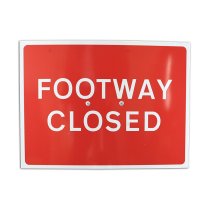 Cone Sign 600 x 450mm Footway Closed