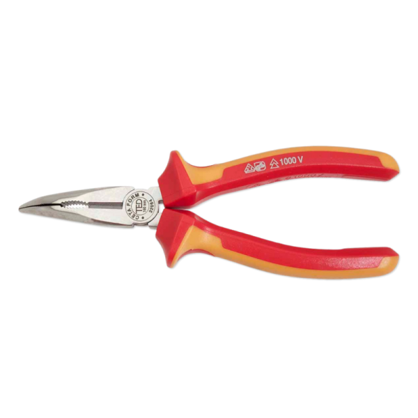 TED® Long Bent-Nose Half-Round Pliers 1000V VDE - 160mm