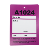 Label Defective Pole A1024 Purple - Pack of 10