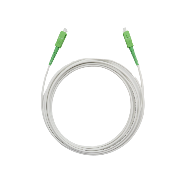 Reinforced subscriber optical cord SX SC/APC-SC/APC G.657A2 Ø 3.0mm White - Several lengths available