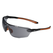 JSP Onex™ Premium Safety Specs - Smoke K&N Anti-scratch/Anti-mist Lenses - Black/Orange Frames