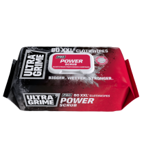 UltraGrime Pro Power Scrub Wipes XXL - Pack of 80