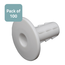 Plastic Hole Tidy White - pack of 100