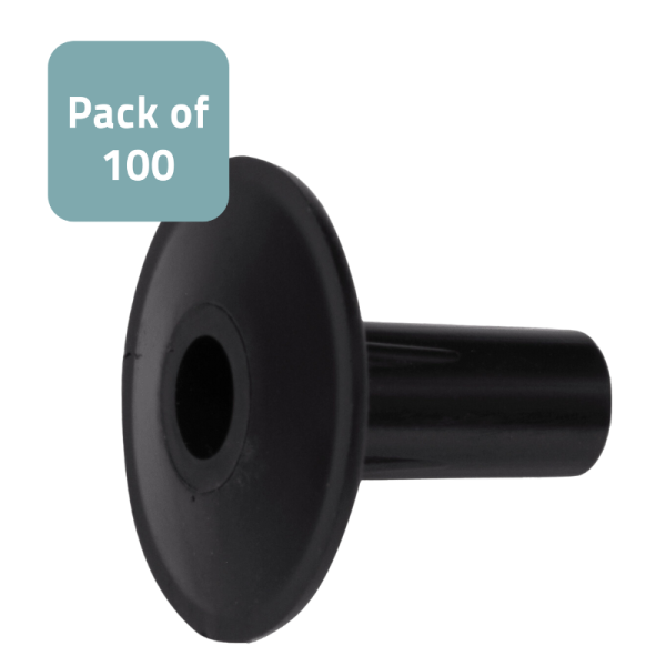 Plastic Hole Tidy Black - pack of 100