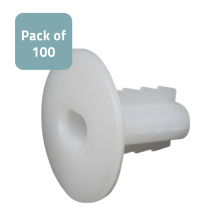 Plastic Hole Tidy Clear - pack of 100