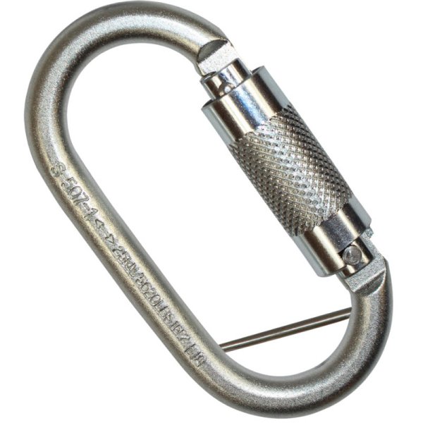 RidgeGear Steel Twistlock Karabiner 17mm with Captive Pin RGK2P