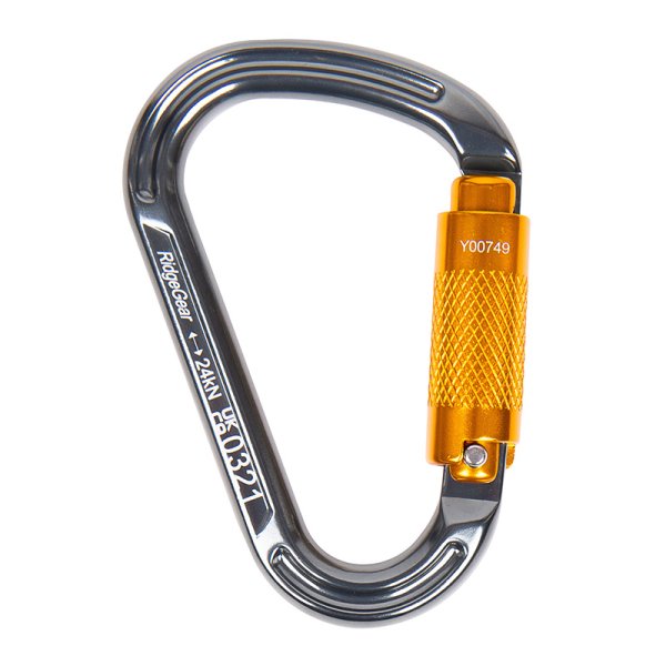 RidgeGear Steel Aluminium Twistlock Karabiner 22mm RGK4