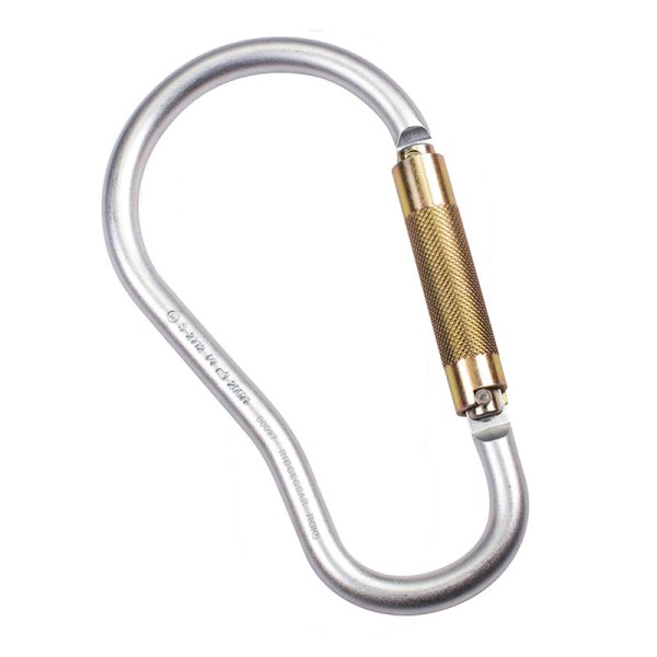 RidgeGear Steel Twistlock Scaffold Karabiner with Captive Pin 56mm RGK5