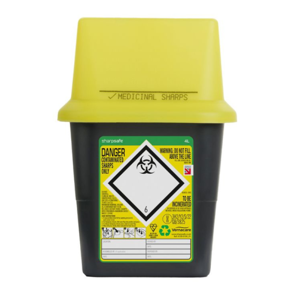 Sharps Disposable Bin - 4 Litres