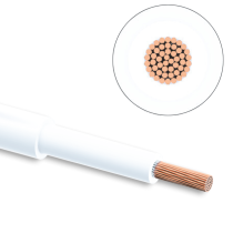 6381Y White Power Cable Single Core - 6mm