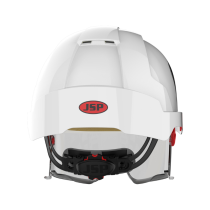 JSP EVO® VISTAlens® Safety Helmet with Integrated Eyewear - Vented - White / Smoke