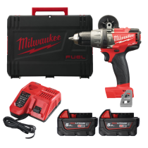 Milwaukee M18 FUEL™ Percussion Drill with 2 x 5.0Ah Batteries, Charger, HD Box M18FPD3-502X