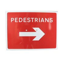 Ped Arrow Cone Sign R/H 600 x 450